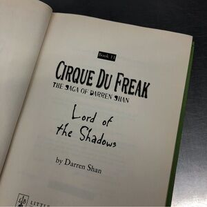 Cirque Du Freak: Book 11 Lord of the Shadows by: Darren Shan, hardback book